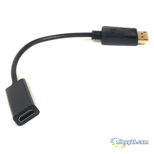 Адаптер PowerPlant DisplayPort-HDMI 0.2m Black (CA910465) фото №1