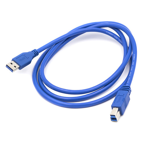 Кабель PowerPlant USB 3.0 AM - BM 1.5 м синій (CA911110) фото №1