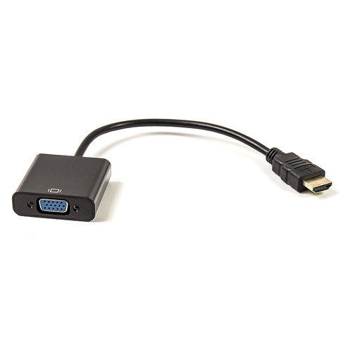 Перехідник PowerPlant HDMI-VGA, 0.15 м чорний (CA910885) фото №1