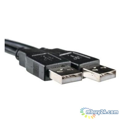 Дата кабель PowerPlant USB 2.0 AM / AM 5 м чорний (KD00AS1216) фото №1
