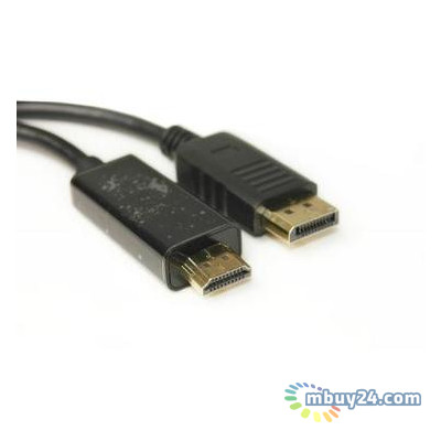 Кабель мультимедійний PowerPlant Display Port - HDMI 1.8 м чорний (KD00AS1278) фото №1