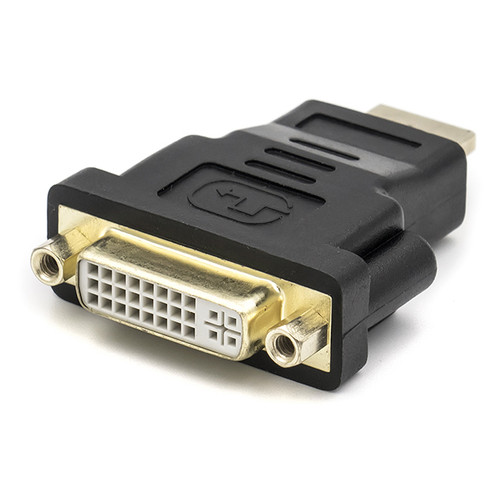 Адаптер PowerPlant HDMI M - DVI F чорний (A-HDMI-DVI-2) (CA910977) фото №1