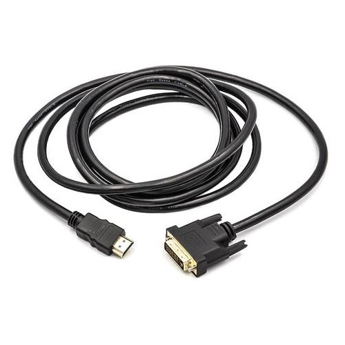 Кабель мультимедійний PowerPlant HDMI - DVI 3 м Black (CA910991) фото №1