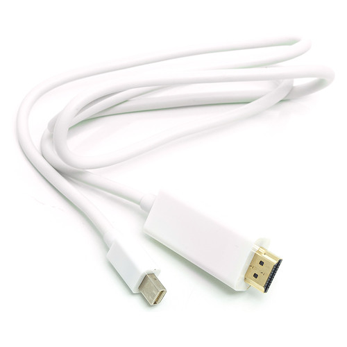 Кабель PowerPlant mini DisplayPort (M) - HDMI (M), 1 м білий (CA912131) фото №1