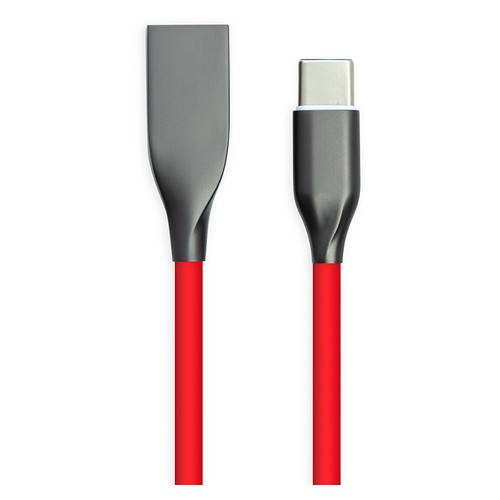Дата кабель PowerPlant USB-Type-C, 1 м червоний (CA911387) фото №1