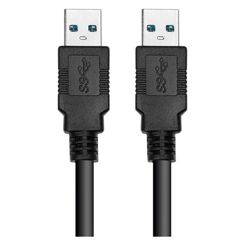 Дата кабель PowerPlant USB 3.0 AM - AM, 1.5 м, чорний (CA911820) фото №1