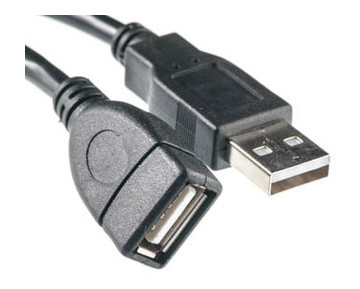 Дата кабель PowerPlant USB 2.0 AF - AM Double ferrites 5 м чорний (KD00AS1212) фото №1