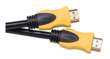 Відео кабель PowerPlant HDMI - HDMI, 0.75 м чорний / жовтий ( KD00AS1194 ) фото №1