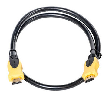 Відео кабель PowerPlant HDMI - HDMI, 0.75 м чорний / жовтий ( KD00AS1194 ) фото №2