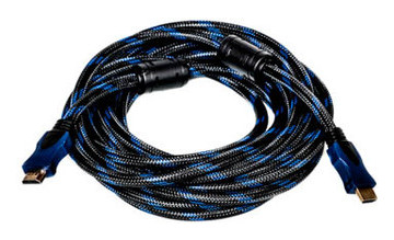 Відео кабель PowerPlant HDMI - HDMI, 1.4V 3 м синій (KD00AS1201) фото №2