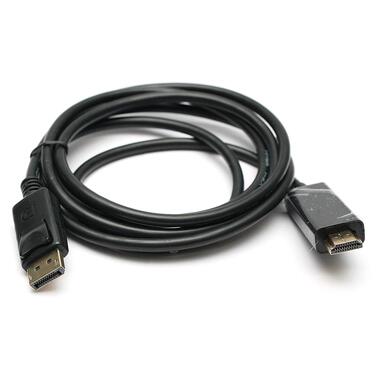 Кабель мультимедійний PowerPlant DisplayPort - HDMI, 1.8 м чорний (KD00AS1237) фото №1