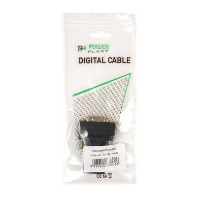 Перехідник PowerPlant HDMI AF - DVI (24+1) чорний (KD00AS1301) фото №3