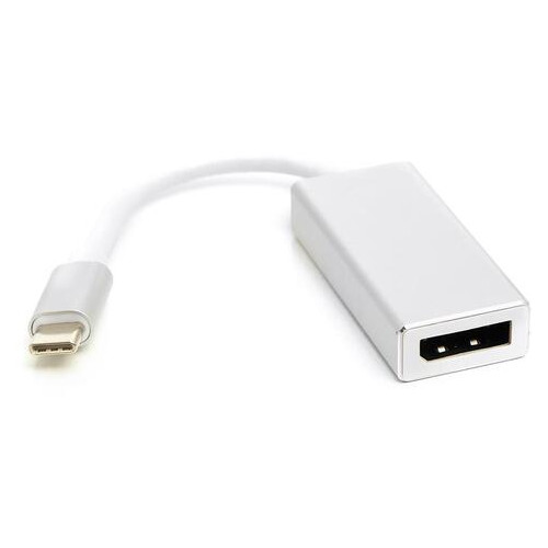 Перехідник PowerPlant USB 3.1 Type-C (Thunderbolt 3) - DisplayPort 0.15 м білий (CA911851) фото №1