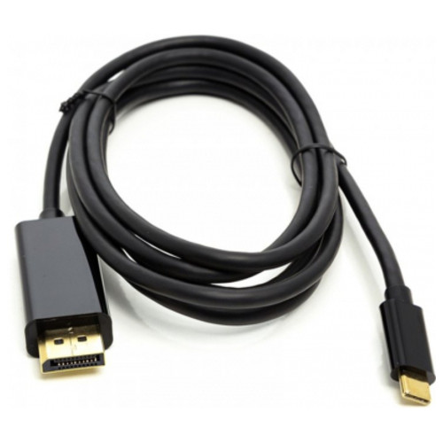 Кабель PowerPlant USB Type-C 3.1 Thunderbolt 3 (M) - DisplayPort (M) 1.8 м чорний (CA911844) фото №1
