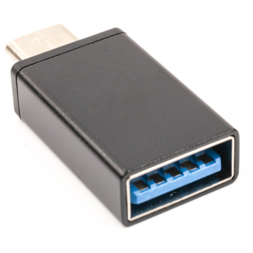 Перехідник PowerPlant USB Type-C (M) - USB 3.0 Type-A (M) чорний (CA913091) фото №1