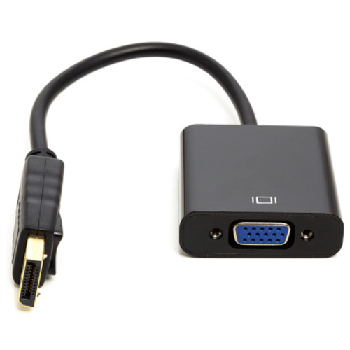 Перехідник PowerPlant DisplayPort (M) - VGA (F), 0.15 м чорний (CA911875) фото №1