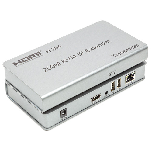Подовжувач HDMI сигналу PowerPlant HDMI 1080P/60hz, до 200м, через CAT5E/6 (HDES200-KVM) фото №1