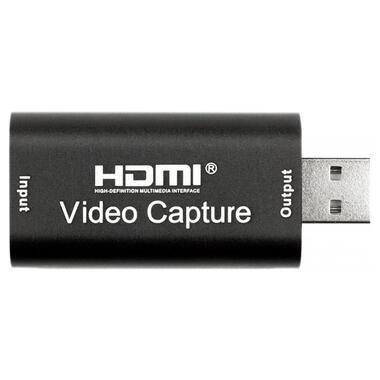 Перехідник PowerPlant HDMI (F) to USB 2.0 (M) чорний (CA912353) фото №1