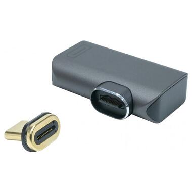 Перехідник PowerPlant USB-C to DisplayPort 8K 60Hz чорний (CA914265) фото №2