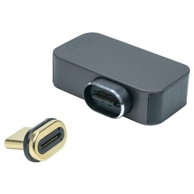 Перехідник PowerPlant USB Type-C - HDMI 4K 60Hz чорний (CA914302) фото №2