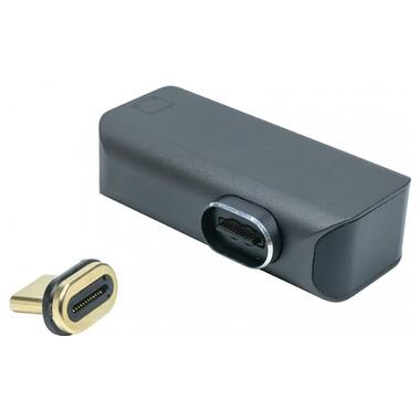 Перехідник PowerPlant USB-C to RJ-45 100/1000Mb чорний (CA914296) фото №2