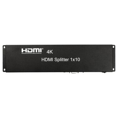 Розгалужувач PowerPlant HDMI 1x10 V1.4 чорний (CA912506) фото №3