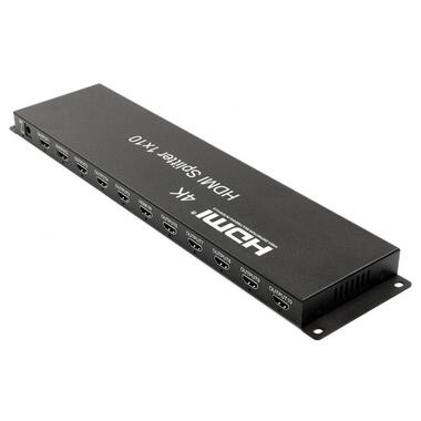 Розгалужувач PowerPlant HDMI 1x10 V1.4 чорний (CA912506) фото №1