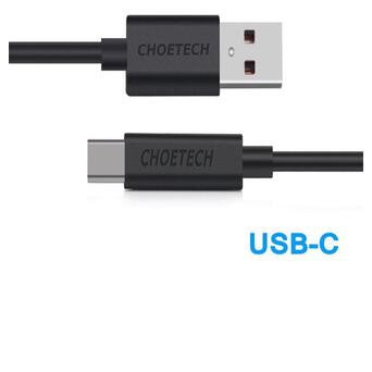 Кабель Choetech USB - USB Type-C (M/M) 1 м Black (AC0002) фото №3