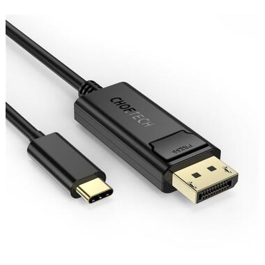 Кабель Choetech DisplayPort - USB Type-C 1.8 м Black (XCP-1801BK) фото №3