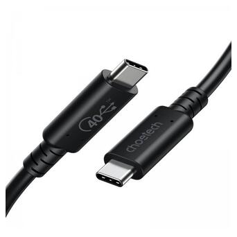 Кабель Choetech USB-C - USB-C 0.8 м (XCC-1028-BK) фото №2