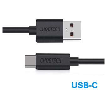 Кабель Choetech USB - USB-C 2 м чорний (AC0003) фото №3
