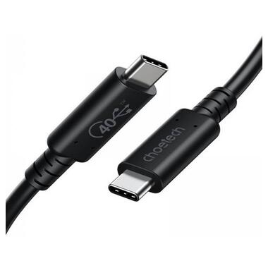 Кабель Choetech USB Type-C - USB Type-C 100 W 0.8 м чорний (XCC-1028) фото №2