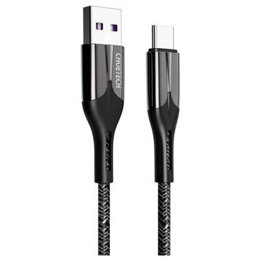 Дата кабель Choetech USB 2.0 AM to Type-C 5 A 1.2 м чорний (AC0013-BK) фото №1
