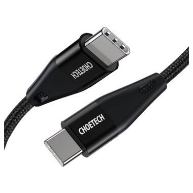 Дата кабель Choetech USB-C to USB-C 60 W USB 2.0 1.2 м чорний (XCC-1003-BK) фото №1