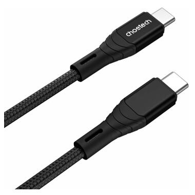 Дата кабель USB-C to USB-C 1.0m PD100W premium black Choetech (XCC-1008) фото №2