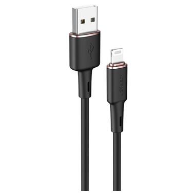 Дата кабель Acefast MFI C2-02 USB-A to Lightning zinc alloy silicone (1m) Black фото №1