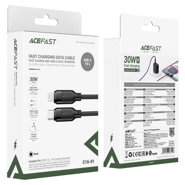Кабель ACEFAST C16-01 TPU charging data cable USB-C to L Black (6974316286196) фото №2