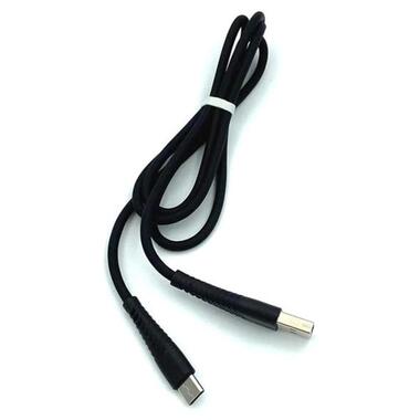 Дата кабель Denmen Silicone USB - USB Type-C 1 м чорний (D19T) фото №2