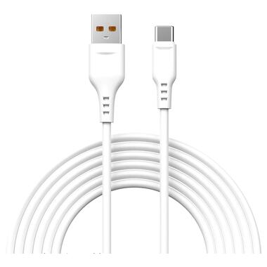 Дата кабель Denmen USB - USB Type-C 2.1 A 2 м білий (D23T) фото №1
