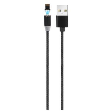 Дата кабель USB 2.0 AM to Lightning magnetic black Denmen (DN-D09L-BK) фото №4