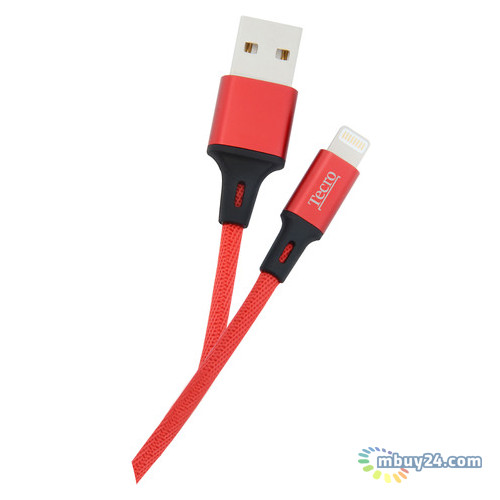 Кабель Tecro USB-Lightning 1m Red (LT-0100RD) фото №1