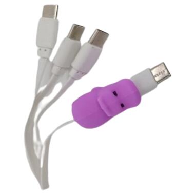 Захисний чохол для кабелю USB із зображенням тварин, мультяшна фігурка тварини, захист кабелю зарядного пристрою, захисний рукав для кабелю бегемот Jiazhi фото №5