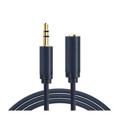 Аудіо кабель Cabletime 3.5 мм M - 3.5 мм F 1.5 м Black (CF16J) фото №1