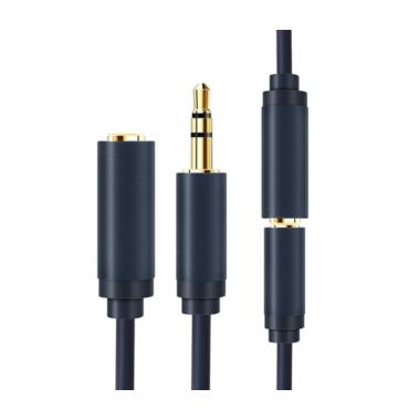Аудіо кабель Cabletime 3.5 мм M - 3.5 мм F 1.5 м Black (CF16J) фото №2