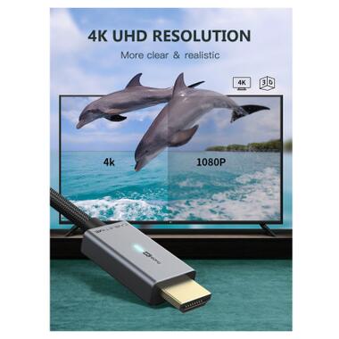 Кабель мультимедийный miniDisplayPort M to HDMI M 1.8m Cabletime (CA914586) фото №2