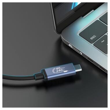 Дата кабель USB-C to USB-C 0.8m USB4 40Gbps 240W (48V/5A) 8K60Hz premium J5create (JUC29L08-N) фото №8