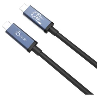Дата кабель USB-C to USB-C 0.8m USB4 40Gbps 240W (48V/5A) 8K60Hz premium J5create (JUC29L08-N) фото №3