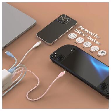 Дата кабель USB-C to USB-C 1.8m 60W (20V/3A) premium J5create (JUCX18L18W-N) фото №5
