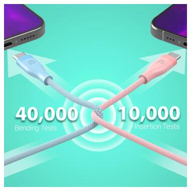 Дата кабель USB-C to USB-C 1.8m 60W (20V/3A) premium J5create (JUCX18L18W-N) фото №4