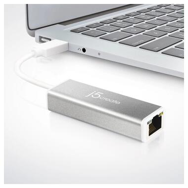 Переходник USB 3.0 AM to RJ45 Ethernet 1000Mbps black J5create (JUE130-N) фото №4